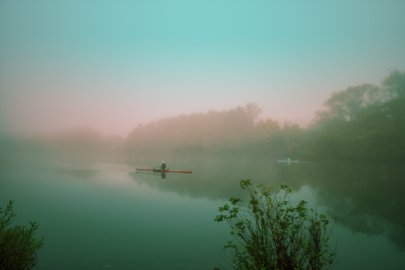 Rudern im Nebel